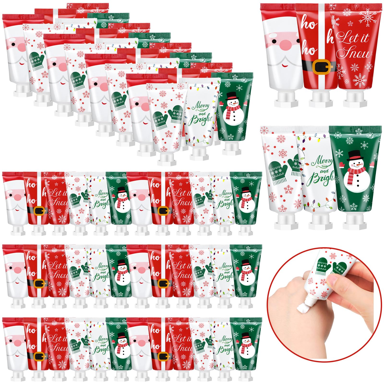 Leelosp 72-Piece Secret Santa Gift Set – 30ml Travel Hand Creams in Festive Scents