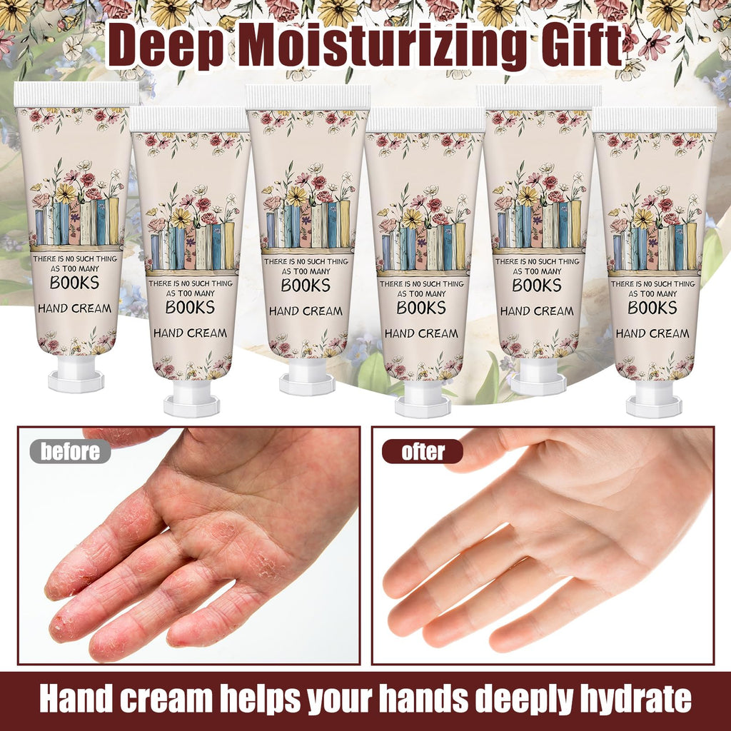 Leelosp 48-Pcs Book Lover Hand Cream Gift Set – Travel-Size Moisturizers for Women