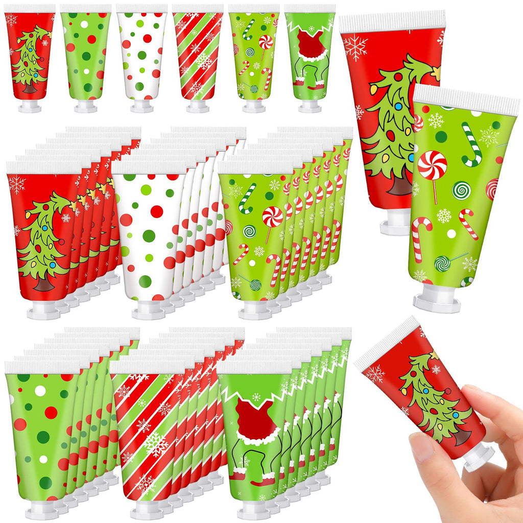 Leelosp 48-Piece Red & Green Christmas Hand Cream Gift Set | Pocket-Sized Moisturizers