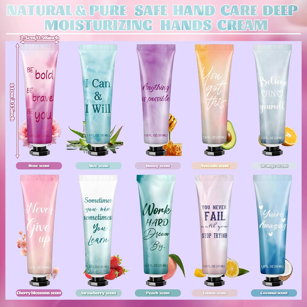 Leelosp 40-Pack Hand Cream Gift Set – Travel Size, 10 Scents, Ideal for Employee Appreciation