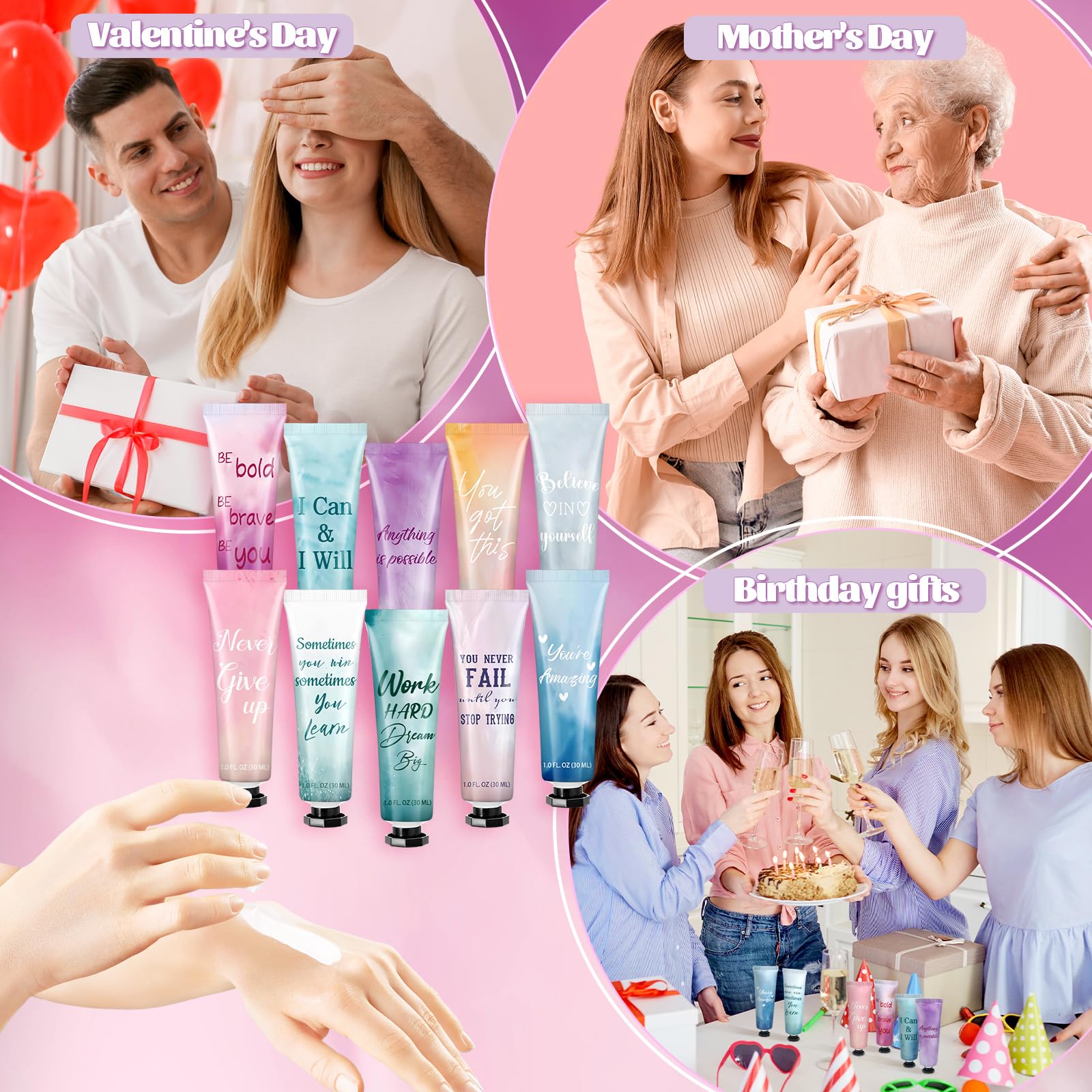 Leelosp 40-Pack Hand Cream Gift Set – Travel Size, 10 Scents, Ideal for Employee Appreciation