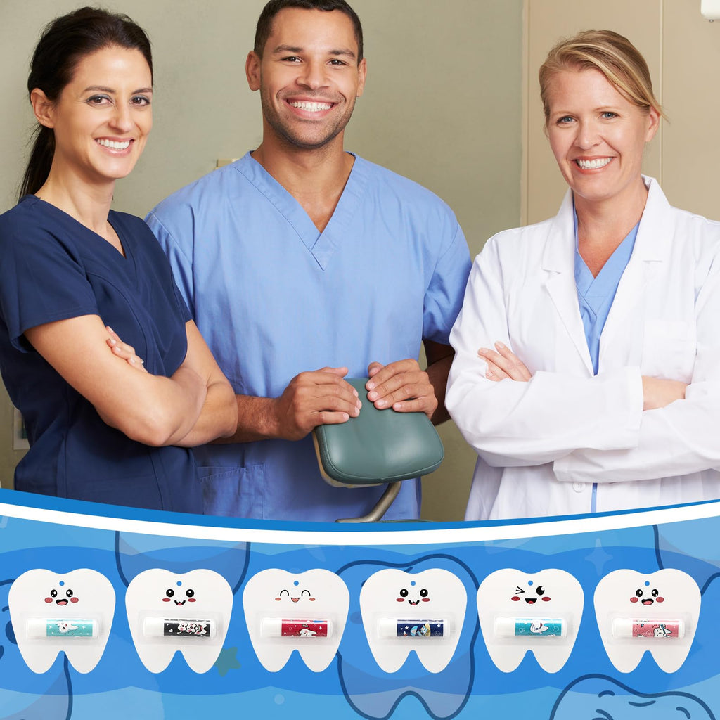 Leelosp 24 Pack Teeth-Themed Lip Balms – Dental Team Gift Set