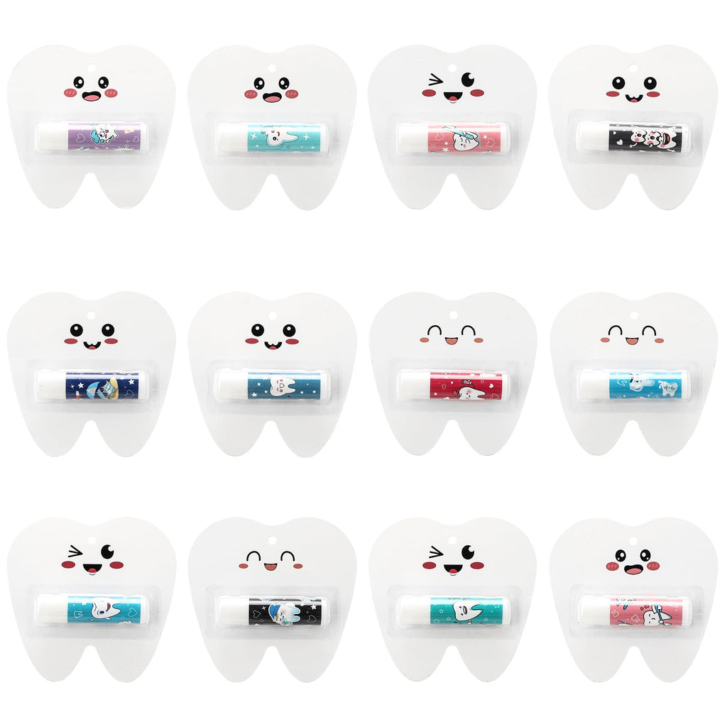 Leelosp 24 Pack Teeth-Themed Lip Balms – Dental Team Gift Set