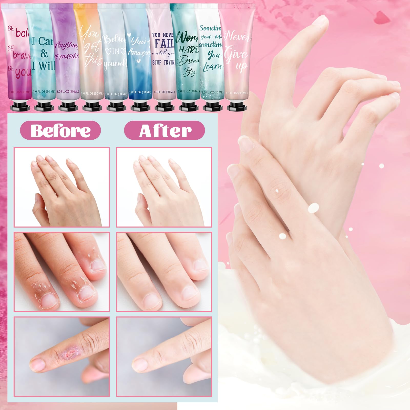Leelosp 40-Pack Hand Cream Gift Set – Travel Size, 10 Scents, Ideal for Employee Appreciation