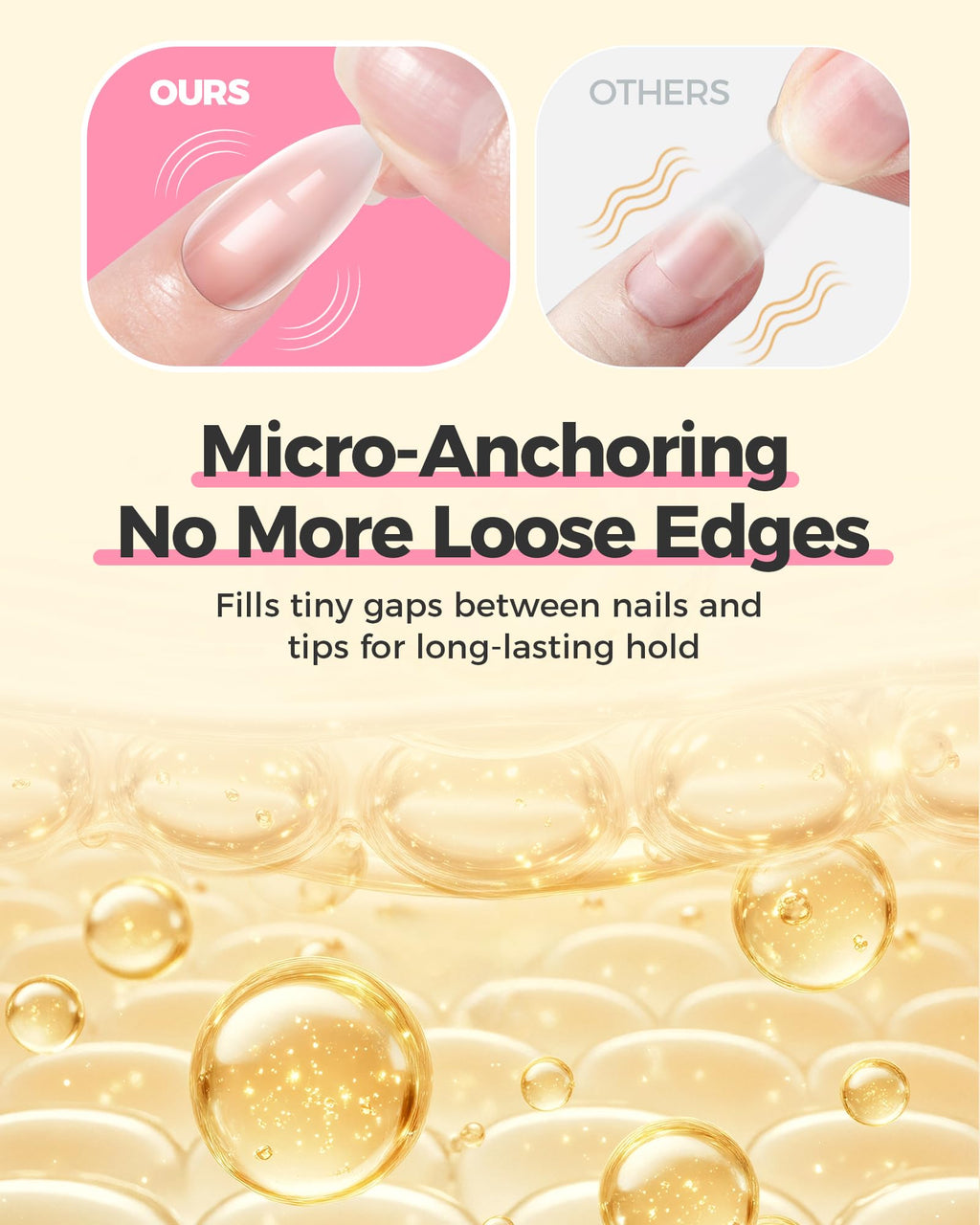 LEENEXUS Super Strong Brush-On Nail Glue Gel | 10ml Advanced Resin Formula with Deep Micro-Anchoring, Fast-Drying & Mess-Free