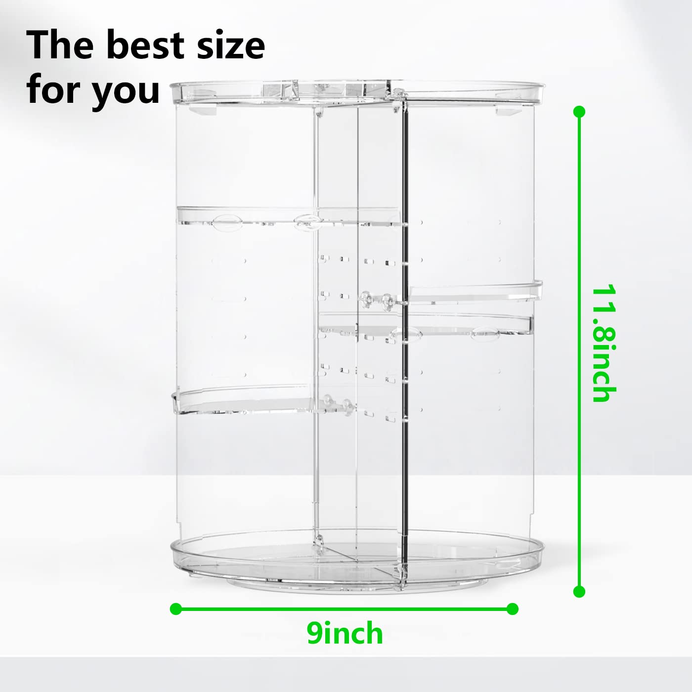 LeeWent 360 Acrylic Rotation Makeup Organizer | Large Capacity & Easy Access
