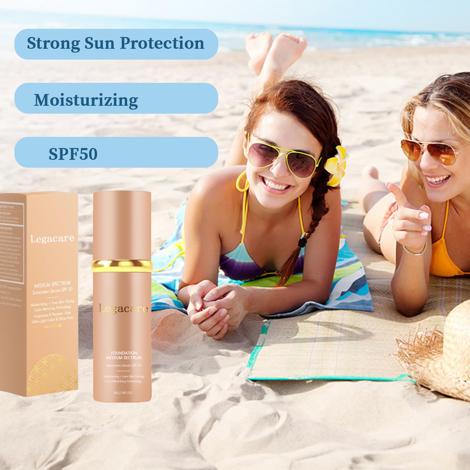 Legacare Foundation 4-in-1 Longwear Color-Changing Foundation for Mature Skin – Neutral (1pc)