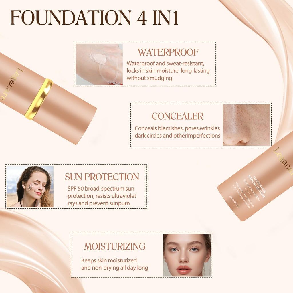 Legacare Foundation 4-in-1 Longwear Color-Changing Foundation for Mature Skin – Neutral (1pc)