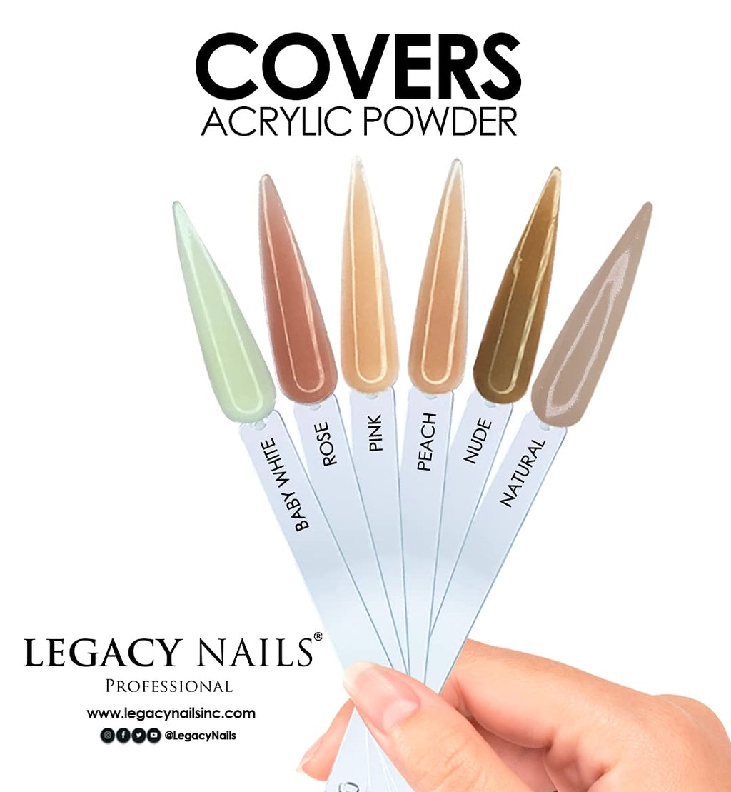 Legacy Nails Professional Cover Acrylic Powder – 4oz Baby White for French Nail Art