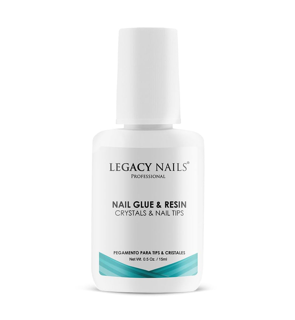 Legacy Nails Pro Nail Glue & Resin 0.5oz Brush-On – Ultra-Strong, Quick-Dry Adhesive