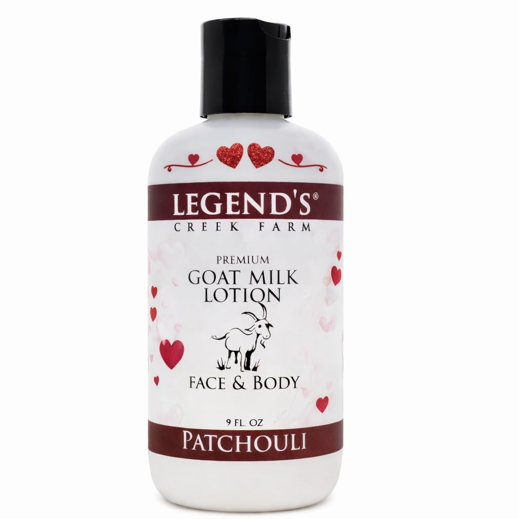 Legend's Creek Goat Milk Lotion – Deep Hydration for Body, Hands & Face | 9 oz Patchouli L.