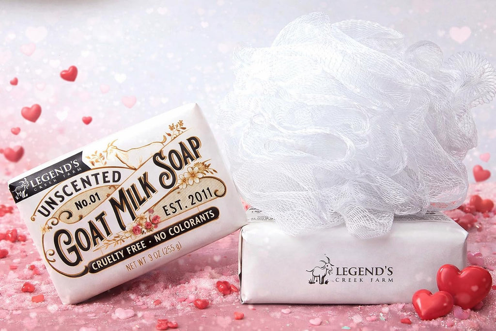 Legend's Creek Goat Milk Soap – Triple Milled 9 oz Bar for Hands & Body, Unscented