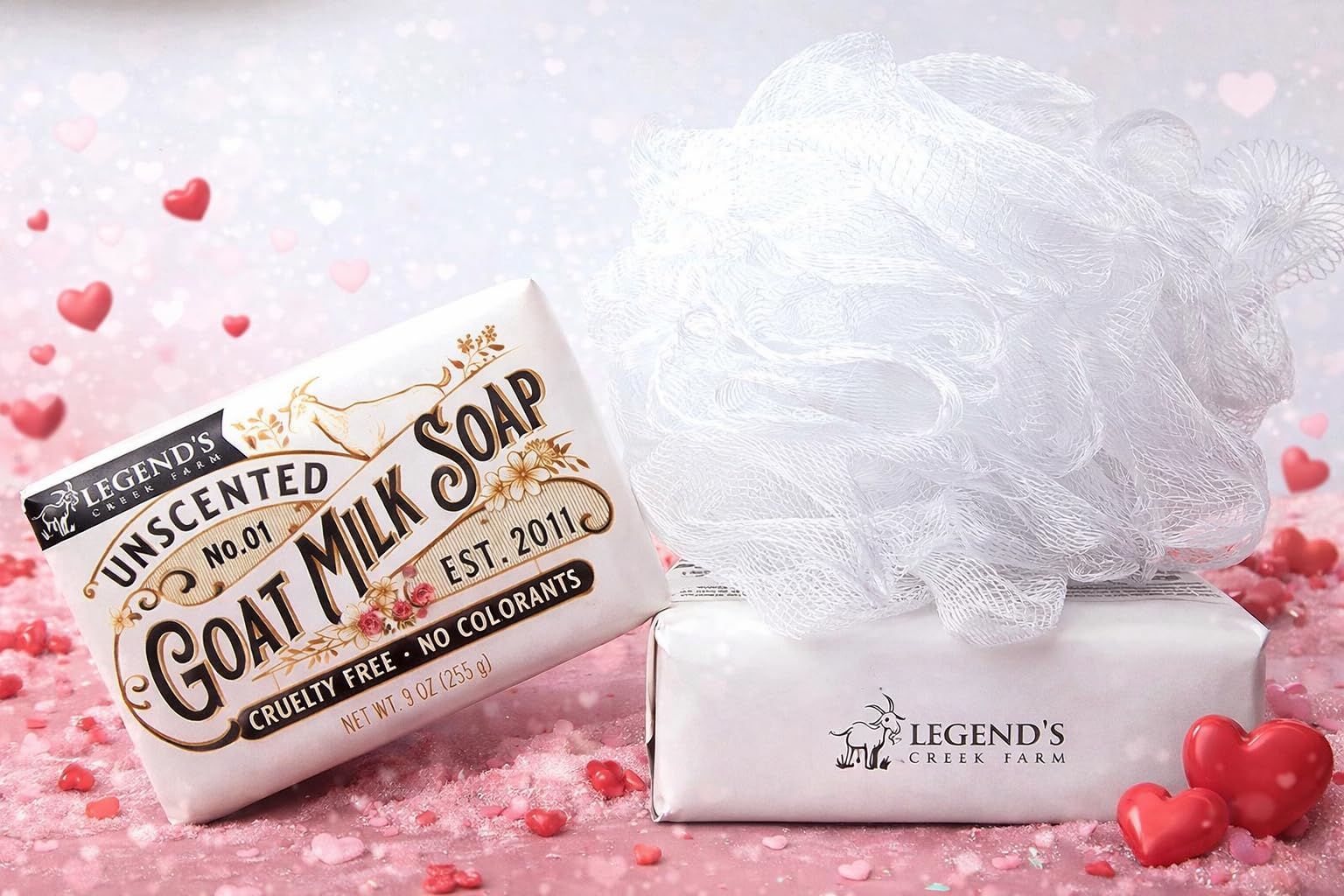 Legend's Creek Goat Milk Soap – Triple Milled 9 oz Bar for Hands & Body, Unscented