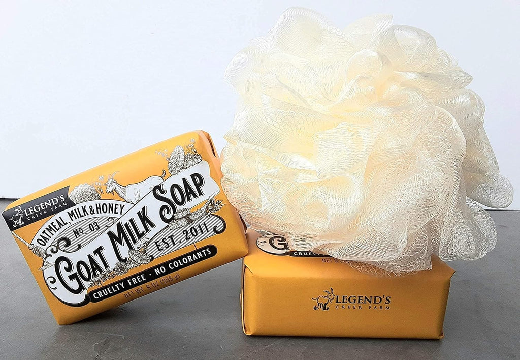 Legend's Creek Goat Milk Soap – Triple Milled 9 oz (Oatmeal, Milk & Honey) Pack of 2