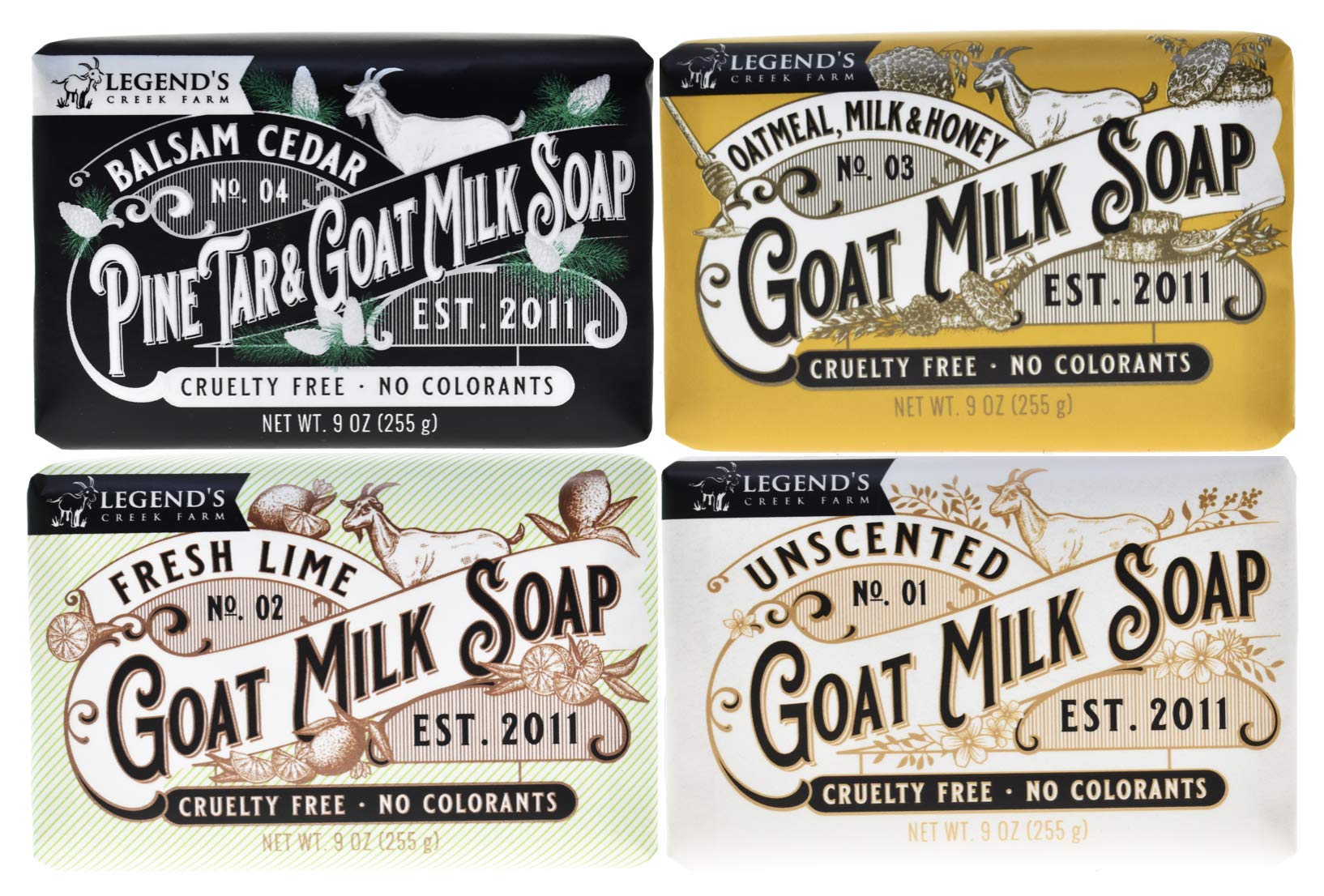 Legend's Creek Farm Goat Milk Soap – Triple Milled Moisturizing Bar for Hands & Body (9 oz)