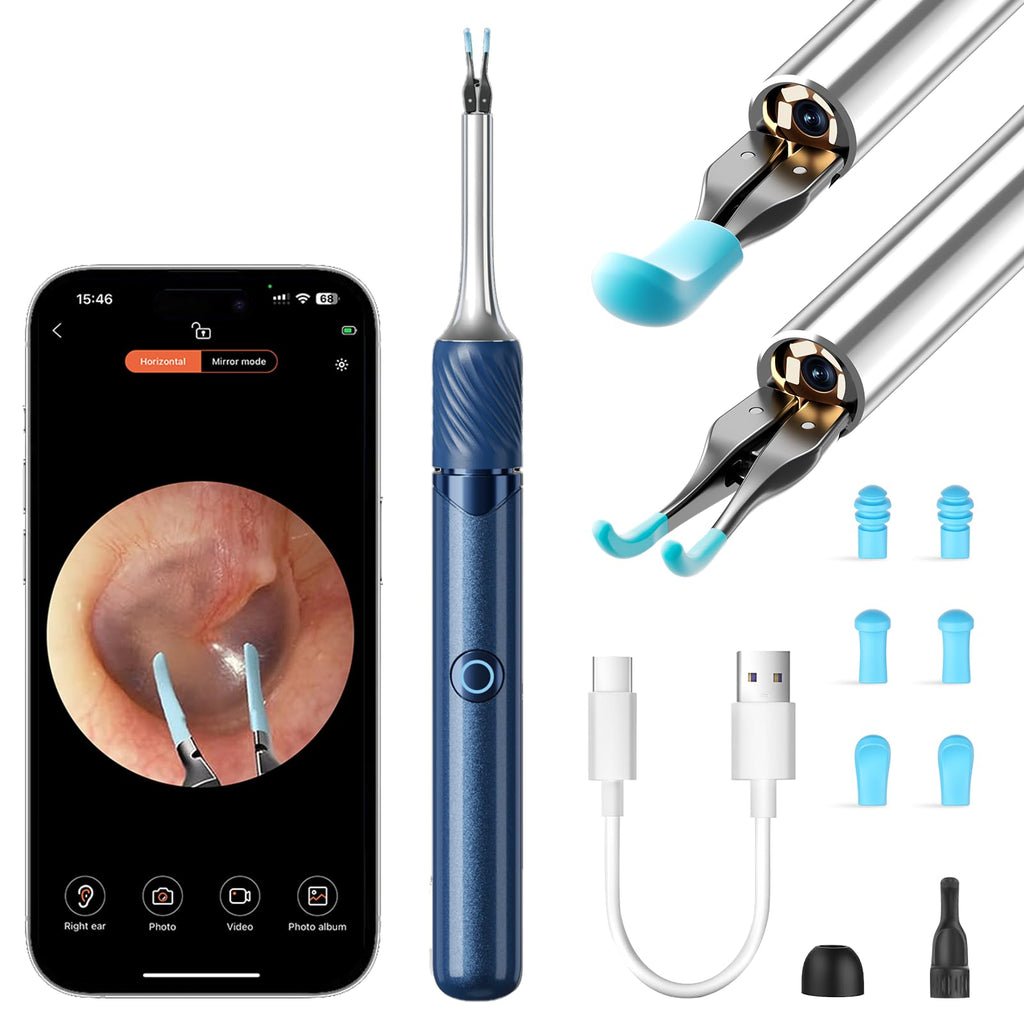 LEIPUT Ear Cleaner Tweezers with 6 Ear Spoon – Otoscope & Earwax Removal Kit