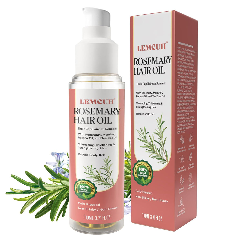Lemcuh Hair Growth Serum Oil for Women | 100% Vegan Herbal Extracts, Follicle Activation, 3.7 fl oz