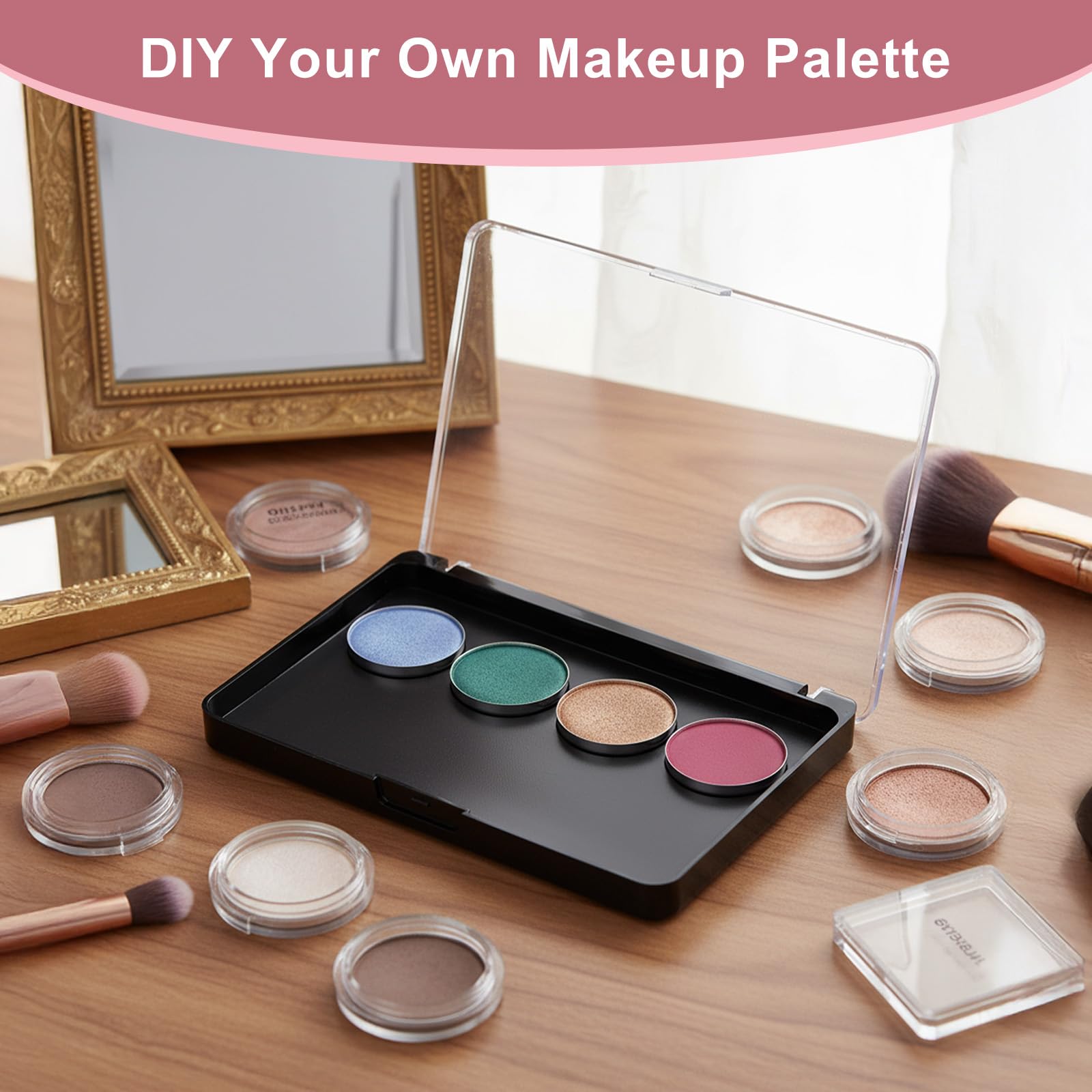 Lemecima Magnetic Makeup Palette – 8-Pack DIY Palettes for Travel and Organization