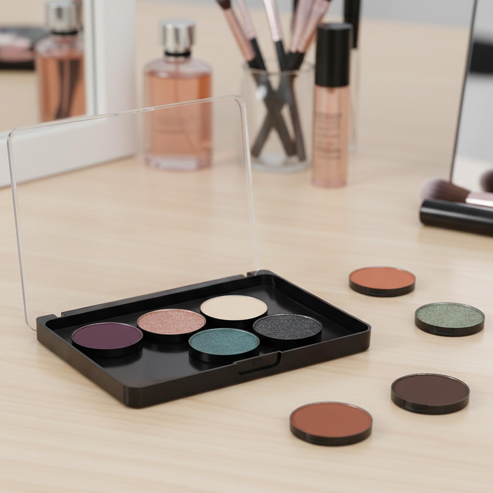 Lemecima Magnetic Makeup Palette – 8-Pack DIY Palettes for Travel and Organization