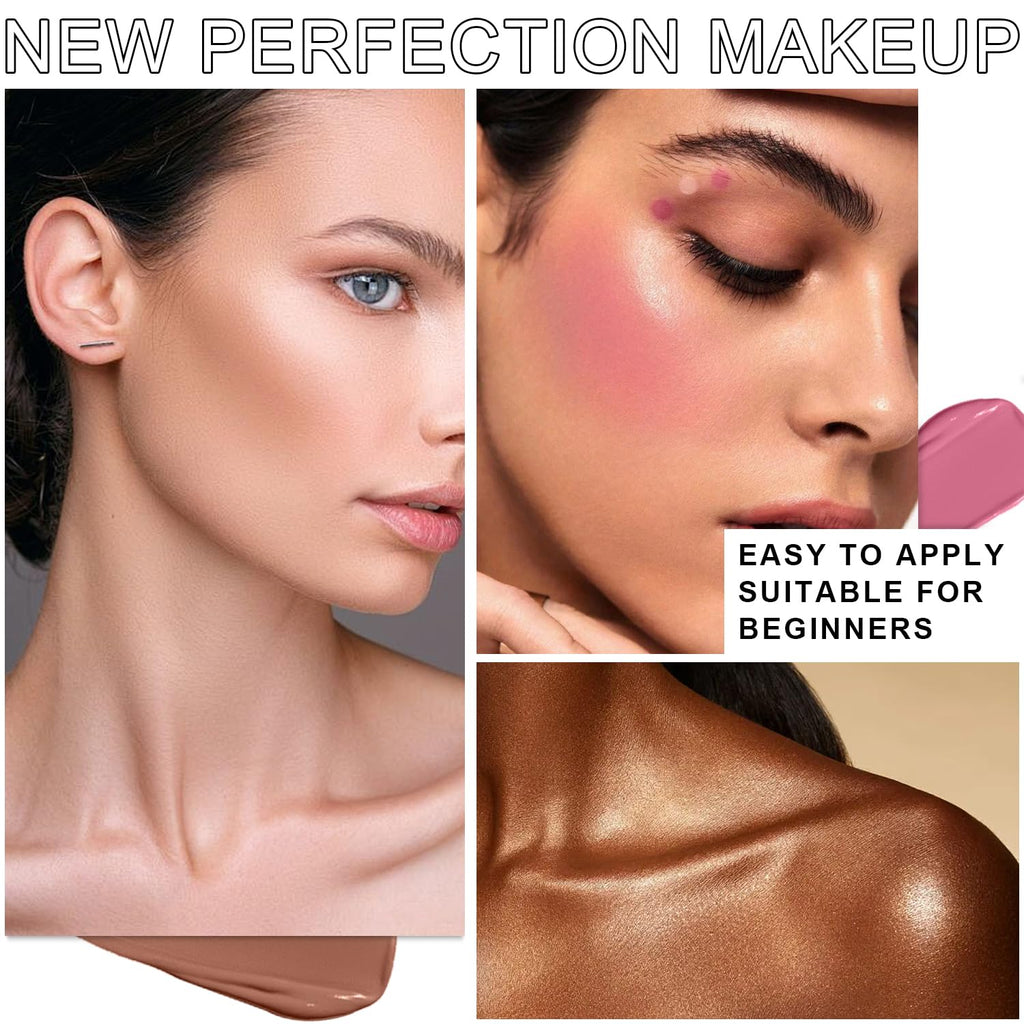 LemonSac 6 Colors Cream Contour Stick Kit — Double-End Contour, Blush, Bronzer, Highlighter