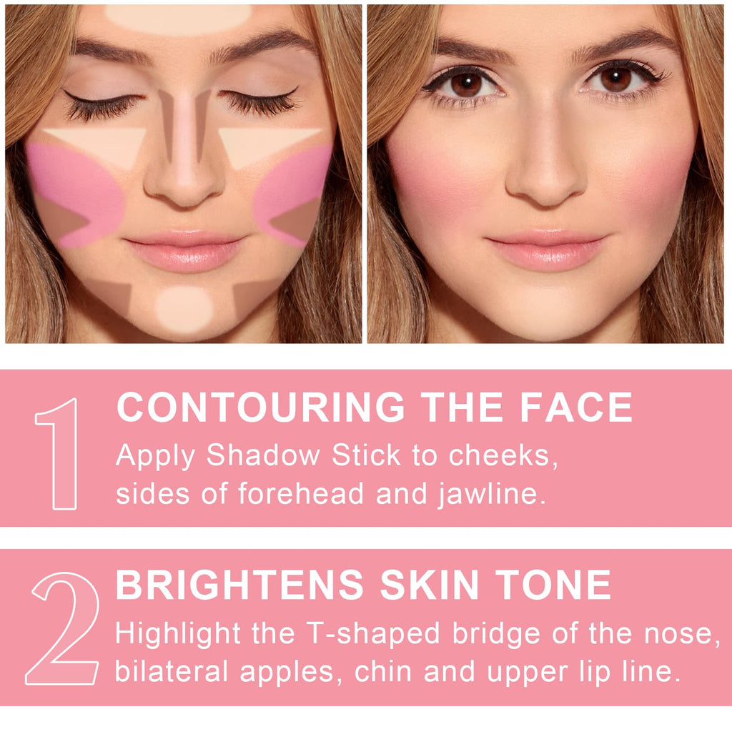 LemonSac 6 Colors Cream Contour Stick Kit — Double-End Contour, Blush, Bronzer, Highlighter