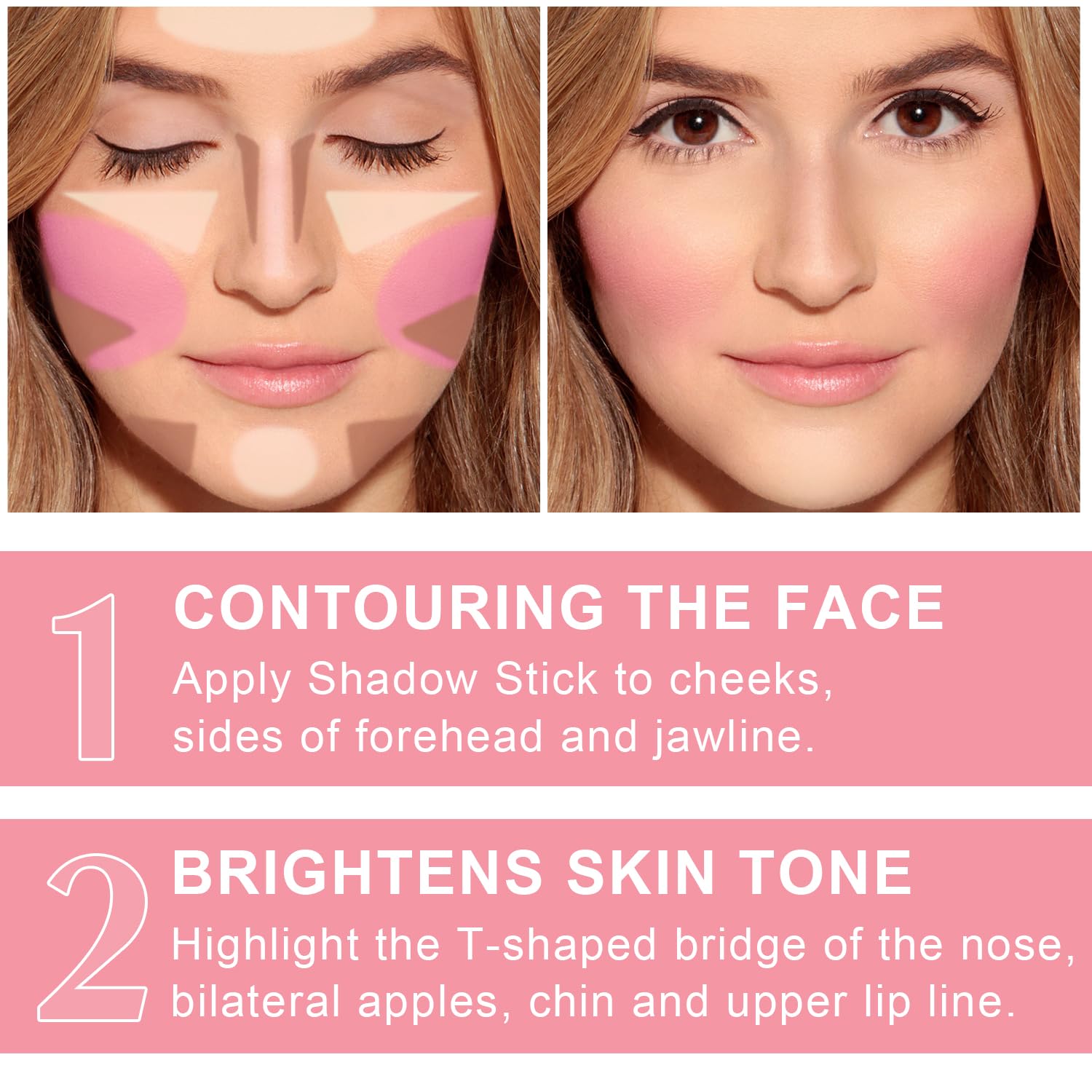 LemonSac 6 Colors Cream Contour Stick Kit — Double-End Contour, Blush, Bronzer, Highlighter