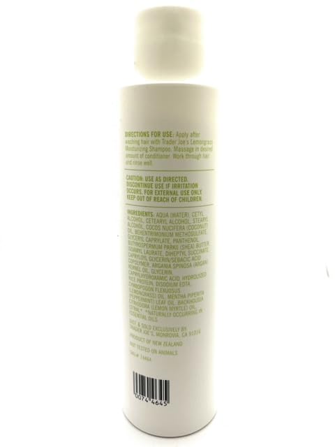 Lemongrass Moisturizing Conditioner with Shea Butter & Argon Oil – 15.2 oz (450 ml) – Pack of 1