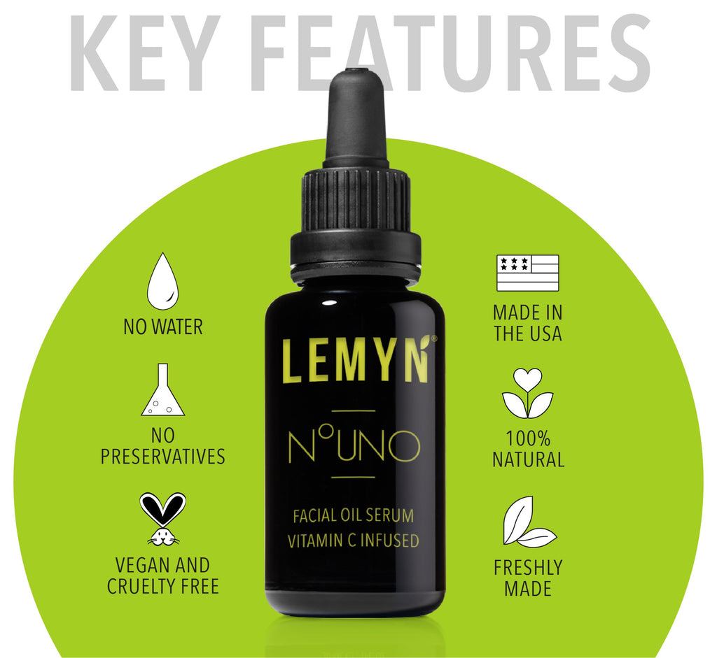 Lemyn Organics Hydrate & Glow Face Oil – Vitamin C Serum, Handcrafted in Santa Barbara