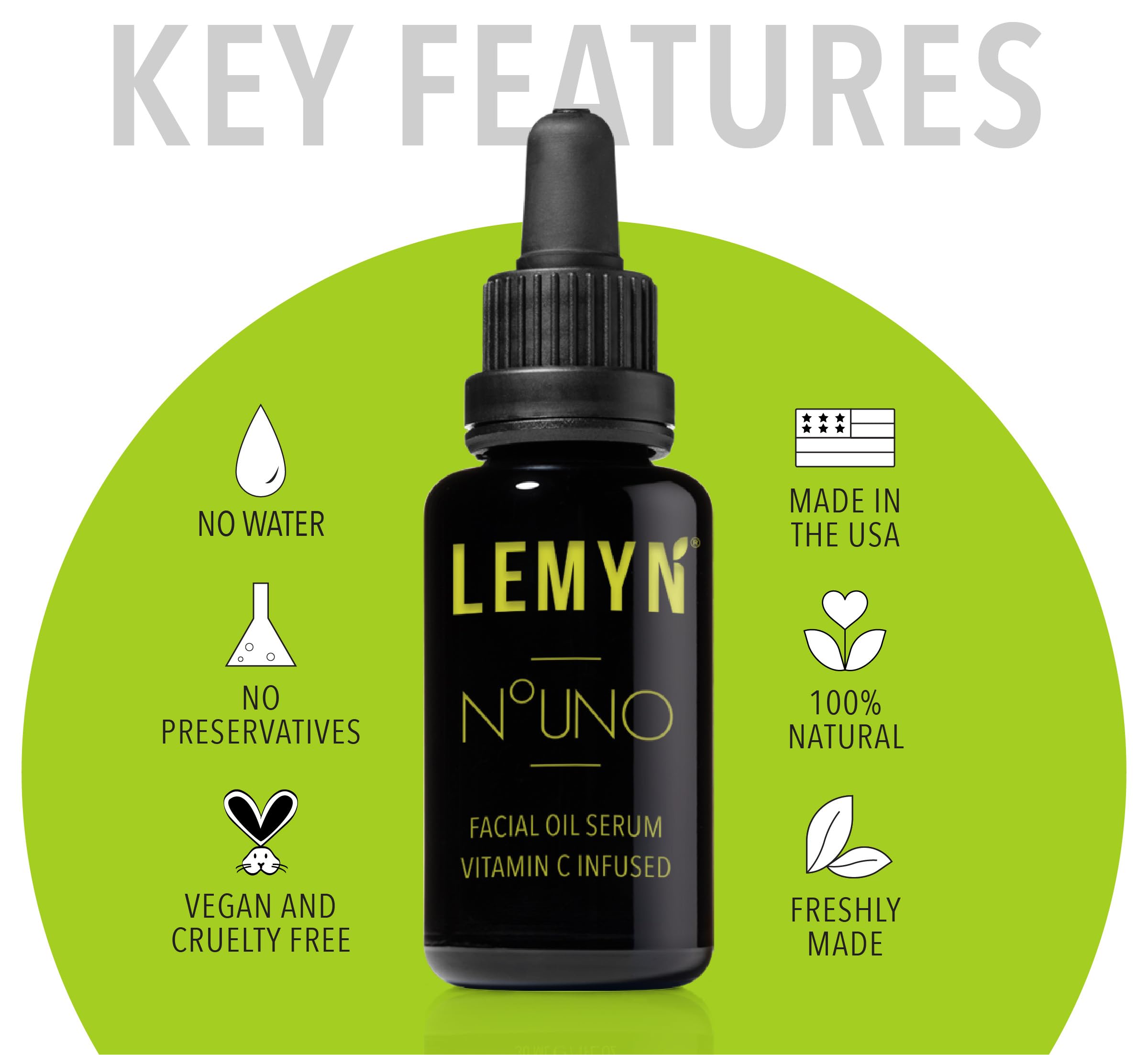 Lemyn Organics Hydrate & Glow Face Oil – Vitamin C Serum, Handcrafted in Santa Barbara
