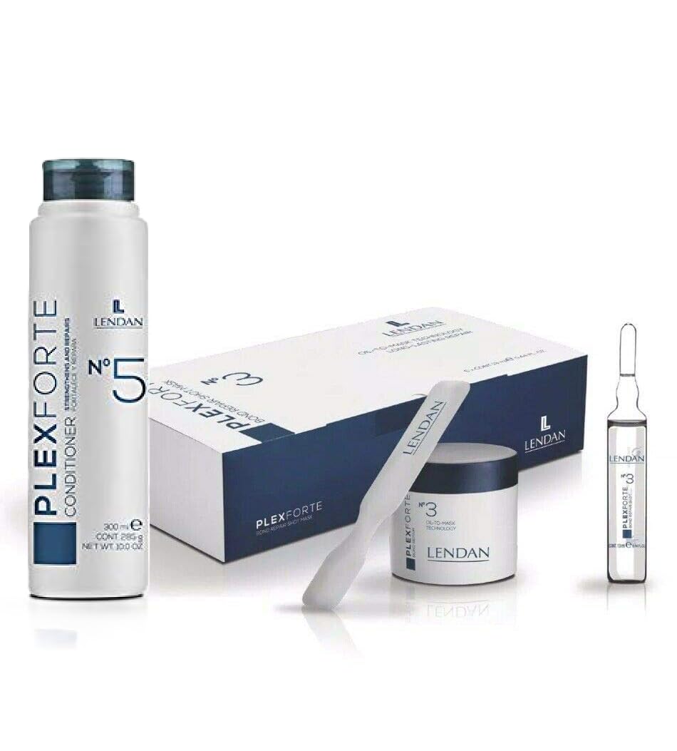 Lendan PlexForte KIT No.3: Instant Hair Repair Mask Shot + No.5 Conditioner for Damaged Hair
