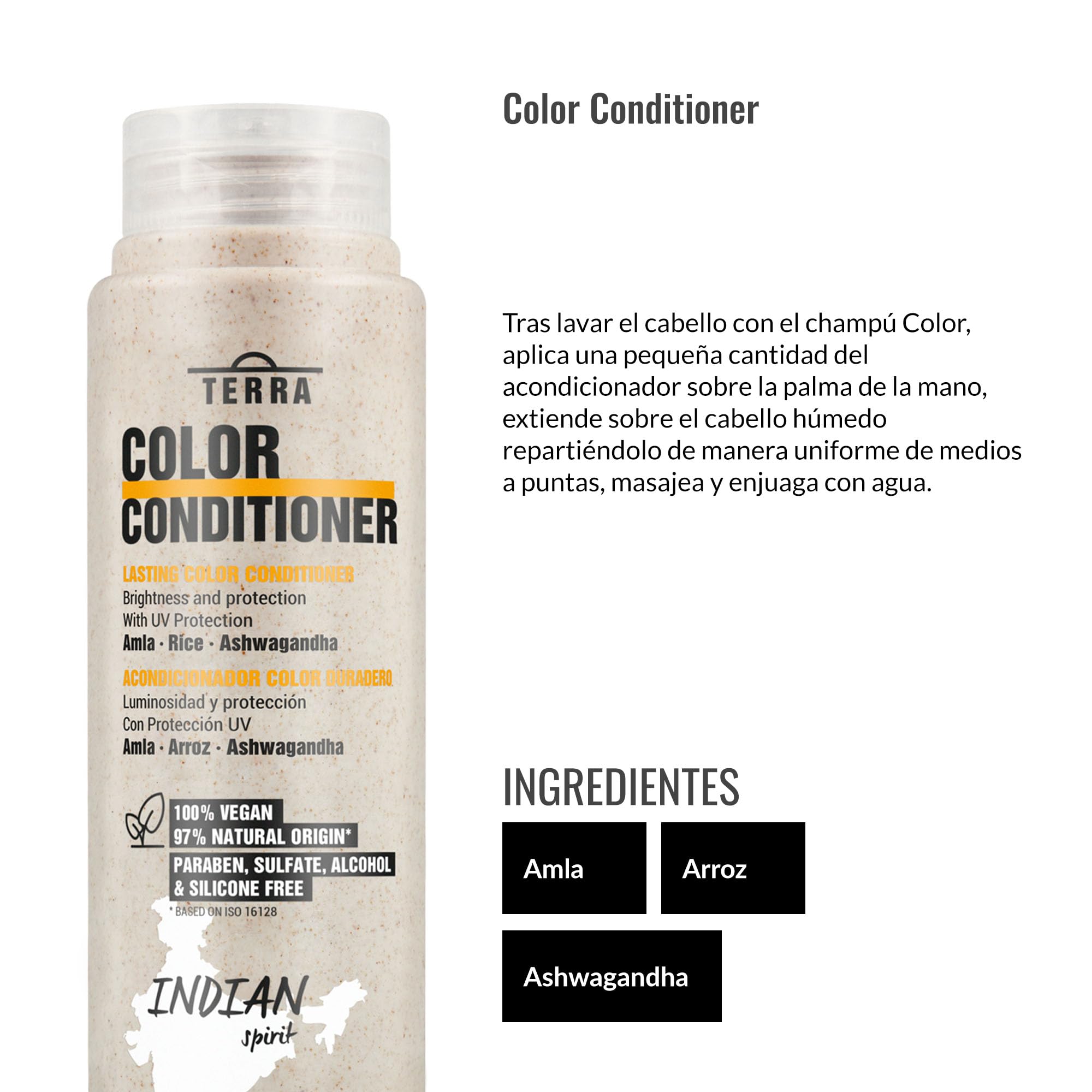 Lendan Terra Color Conditioner - Hydrates, Softens & Enhances Color for Dyed Hair | 300 ml | Vegan