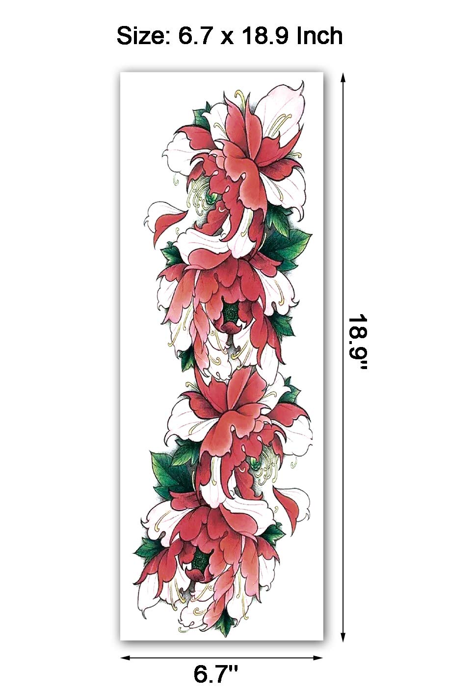 LEOARS Colorful Sleeve Tattoos – 12-Sheet Full Arm Temporary Tattoos