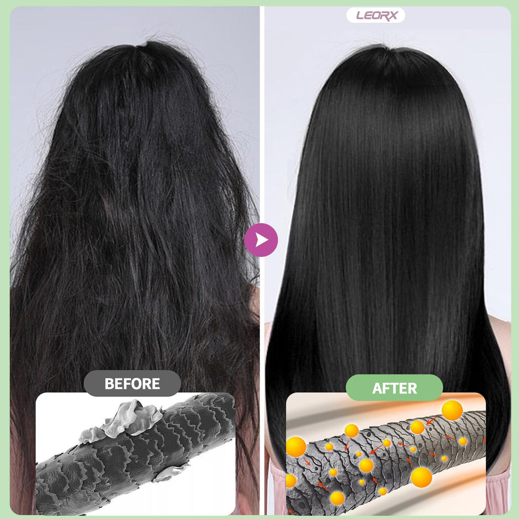 Leorx Black Hair Dye Shampoo 16.9 oz – 3-in-1 Color, Ammonia Free for Gray Hair