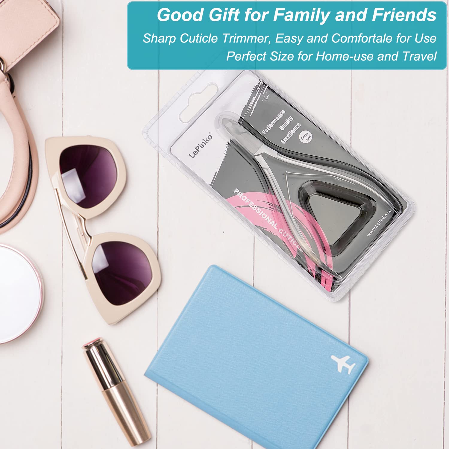LePinko Professional Cuticle Trimmer Kit – Sharp Nail Nipper for Home Manicure