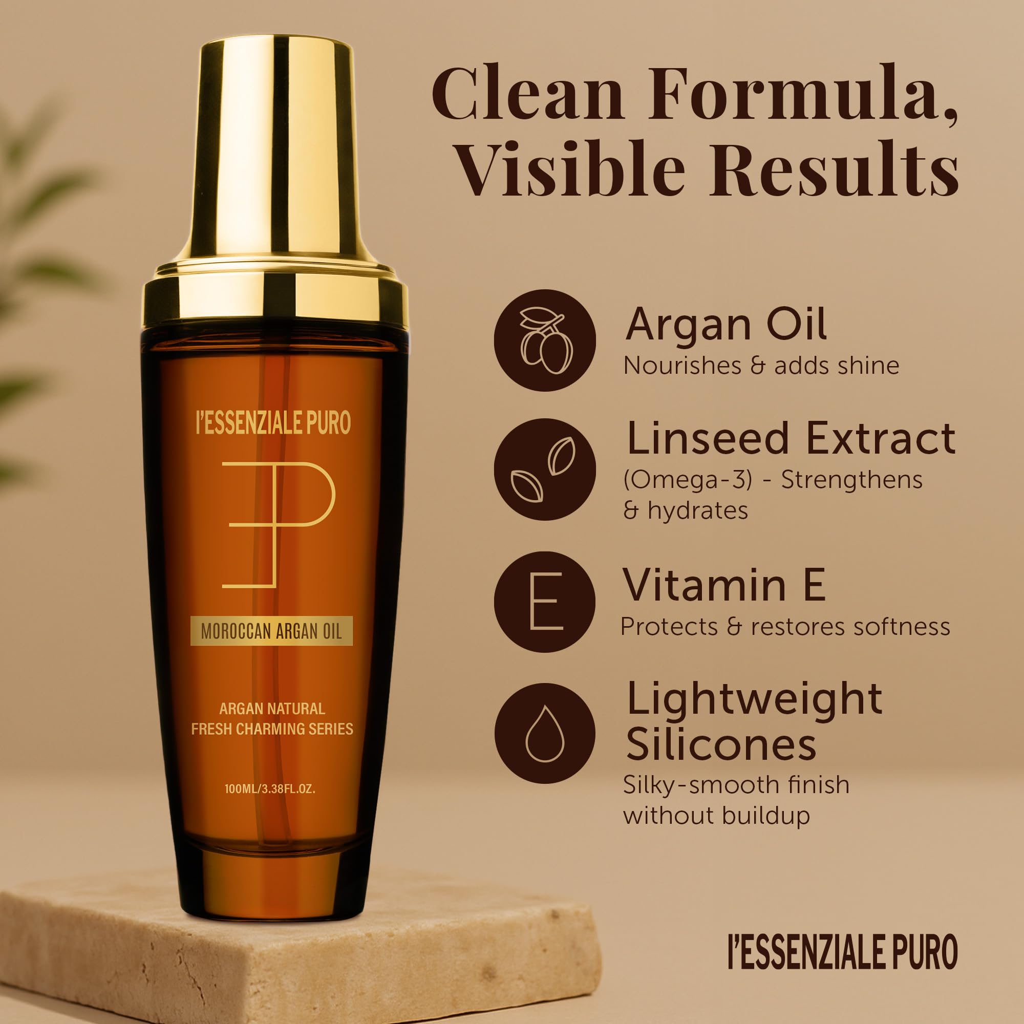 LEPURO Dubai Premium Moroccan Argan Hair Oil & Body Elixir | Lightweight Treatment 100 mL