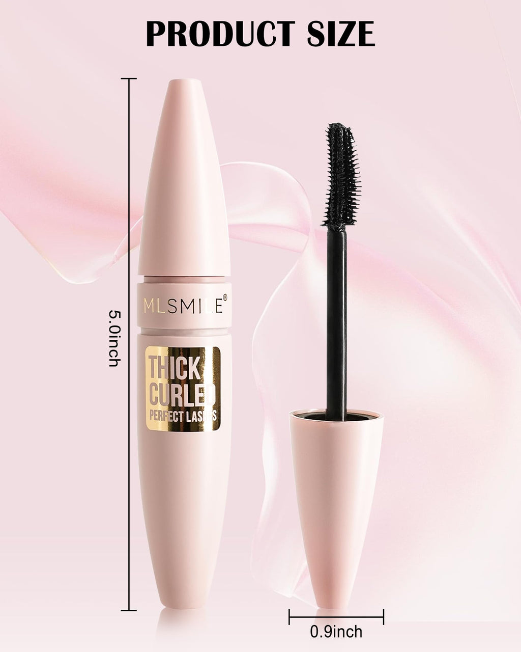 Lestpola Grey Brown Waterproof Mascara – Dual-Sided Brush for Length & Volume