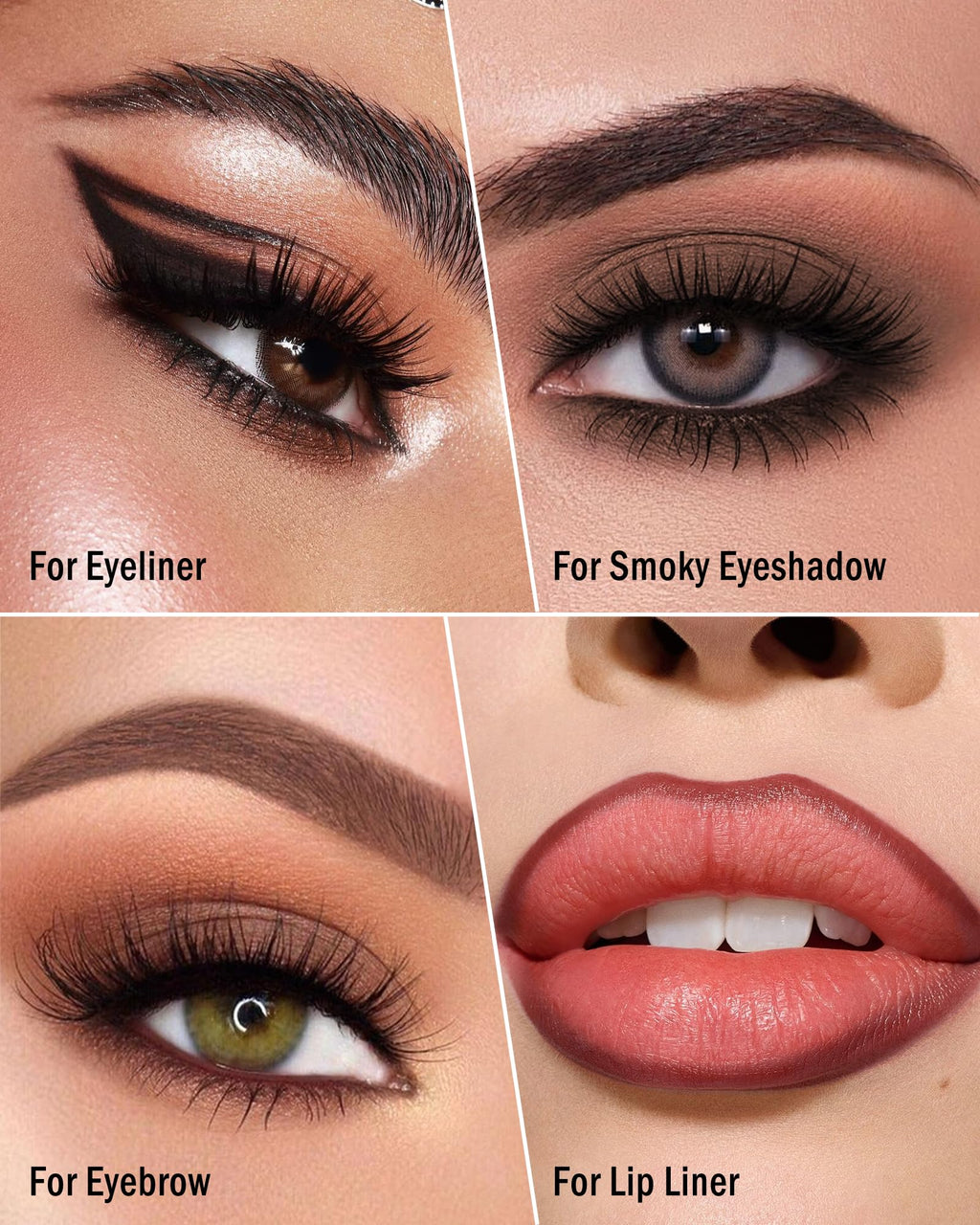 Lestpola 10 Pcs Gel Eyeliner Pencil Set – Waterproof Matte Liners with Sharpener