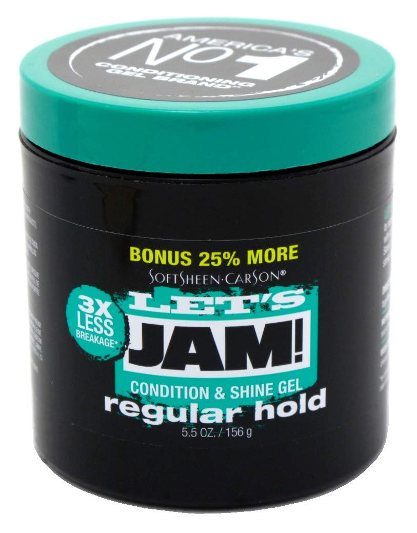 Let's Jam Condition & Shine Gel Regular Hold - 5.5 oz Jar (162 ml) Pack of 2