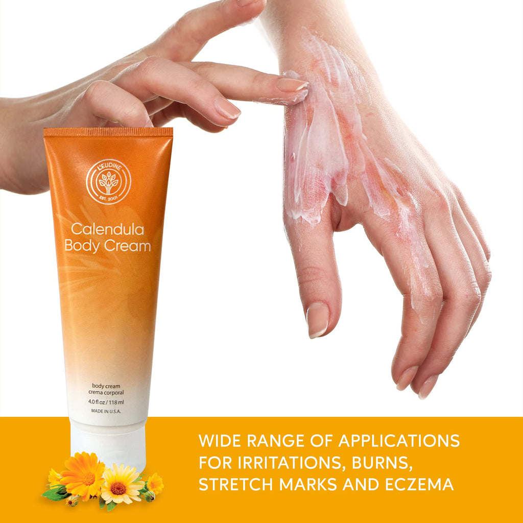 L’EUDINE Calendula Cream – Calming Body Moisturizer for Skin Repair | 4 fl oz