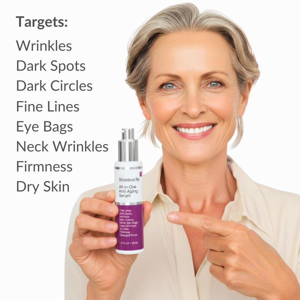LeVaye Strateva RX Advanced Anti-Aging Serum – Vitamin C, Niacinamide, Natural Retinol, Hyaluronic Acid & Peptides