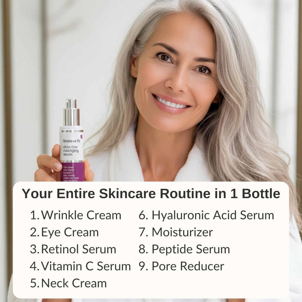 LeVaye Strateva RX Advanced Anti-Aging Serum – Vitamin C, Niacinamide, Natural Retinol, Hyaluronic Acid & Peptides