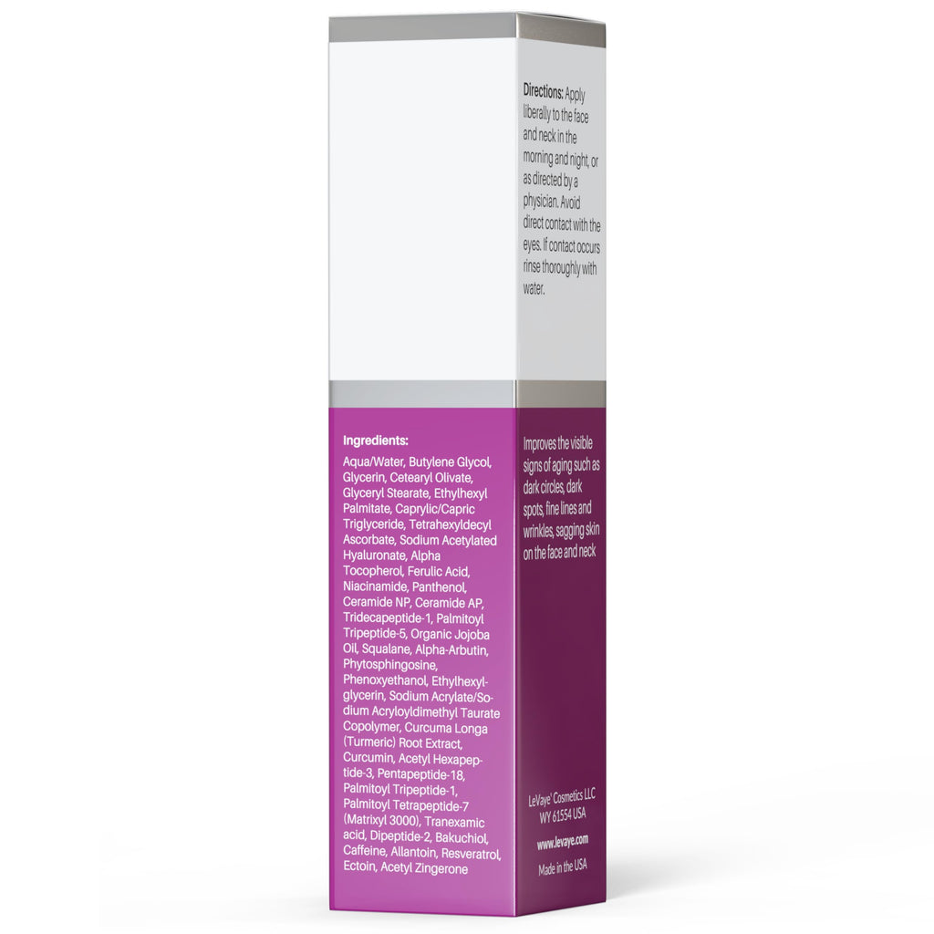 LeVaye Strateva RX Advanced Anti-Aging Serum – Vitamin C, Niacinamide, Natural Retinol, Hyaluronic Acid & Peptides