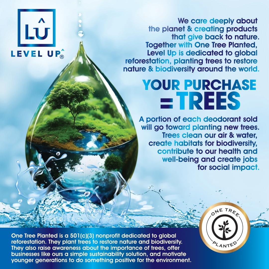 Level Up Boys Deodorant – Aluminum-Free, 24 Hr Odor Protection, Made in the USA