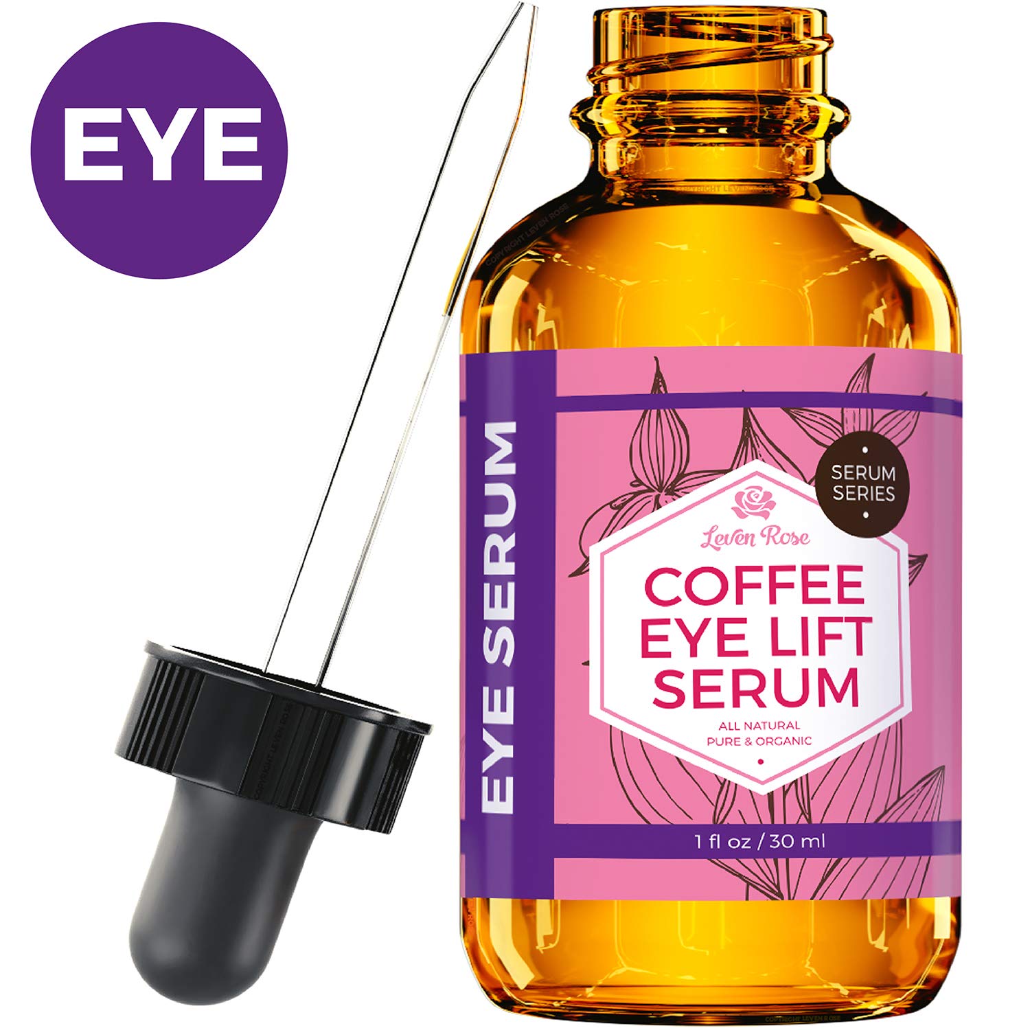 Leven Rose Coffee Oil Caffeine Serum for Eyes – Organic Under-Eye Serum
