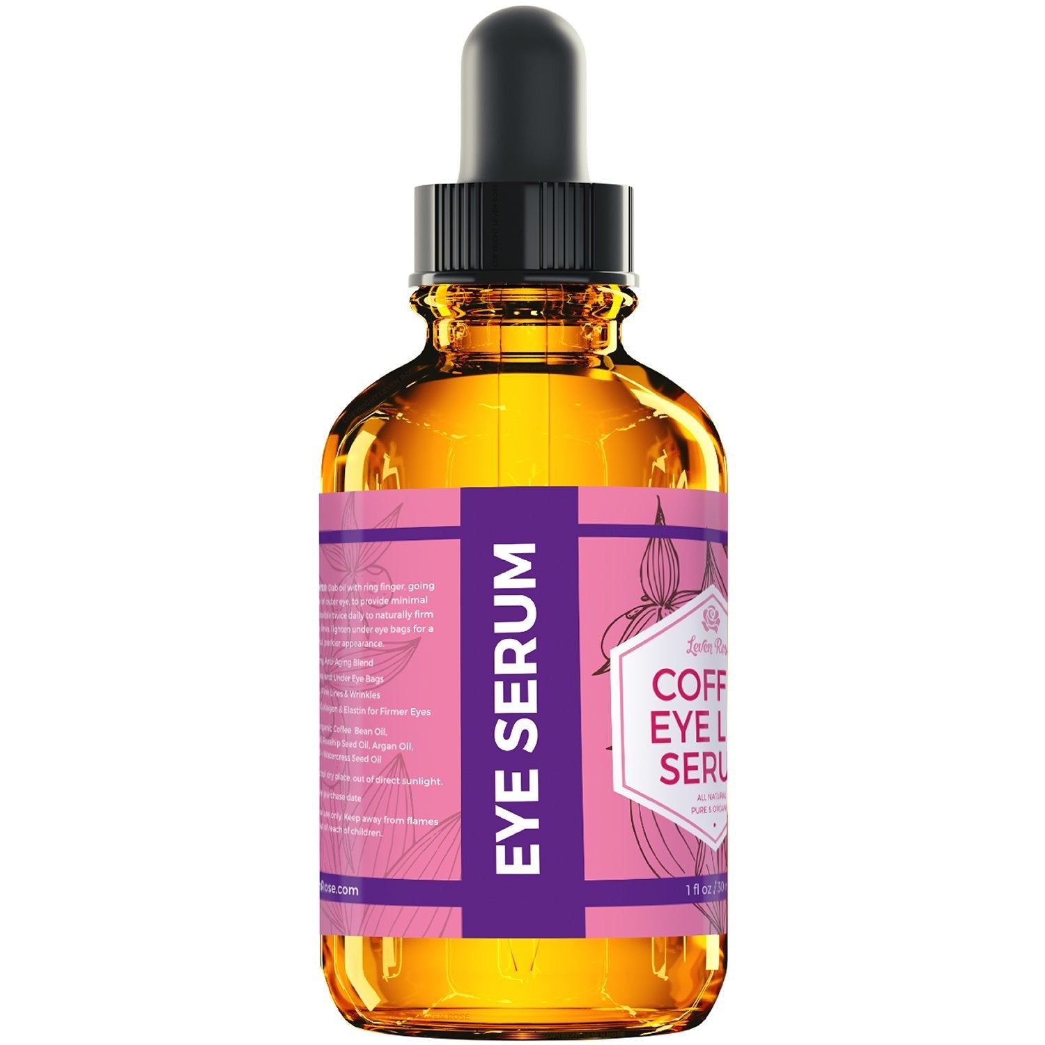 Leven Rose Coffee Oil Caffeine Serum for Eyes – Organic Under-Eye Serum