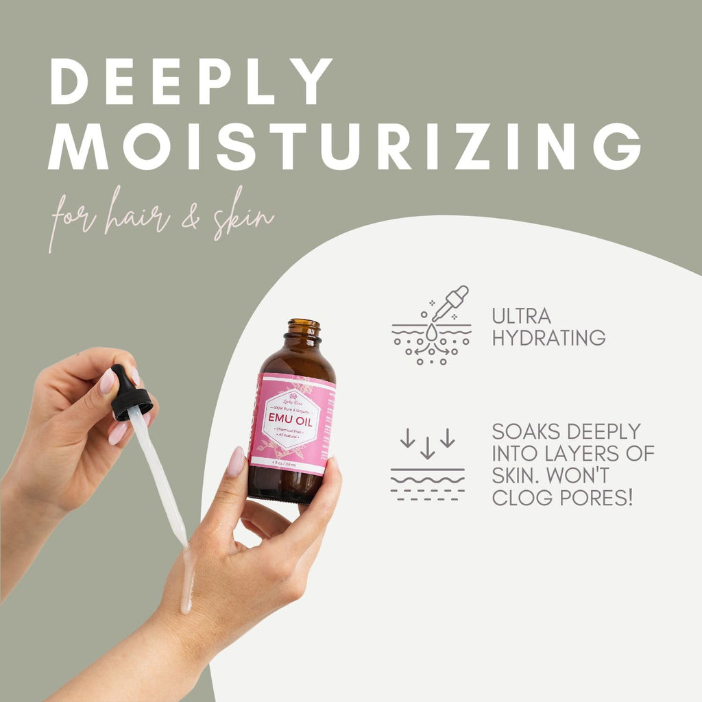 Leven Rose Emu Oil 100% Pure – 16 oz Natural Scar Minimizer & Anti‑Aging Moisturizer