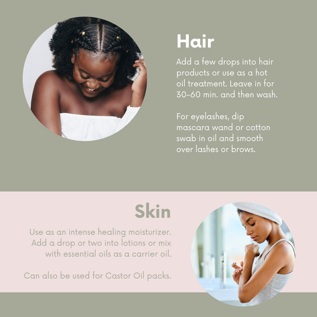 Leven Rose Jamaican Black Castor Oil – 100% Natural JBCO for Hair & Skin – 4 oz