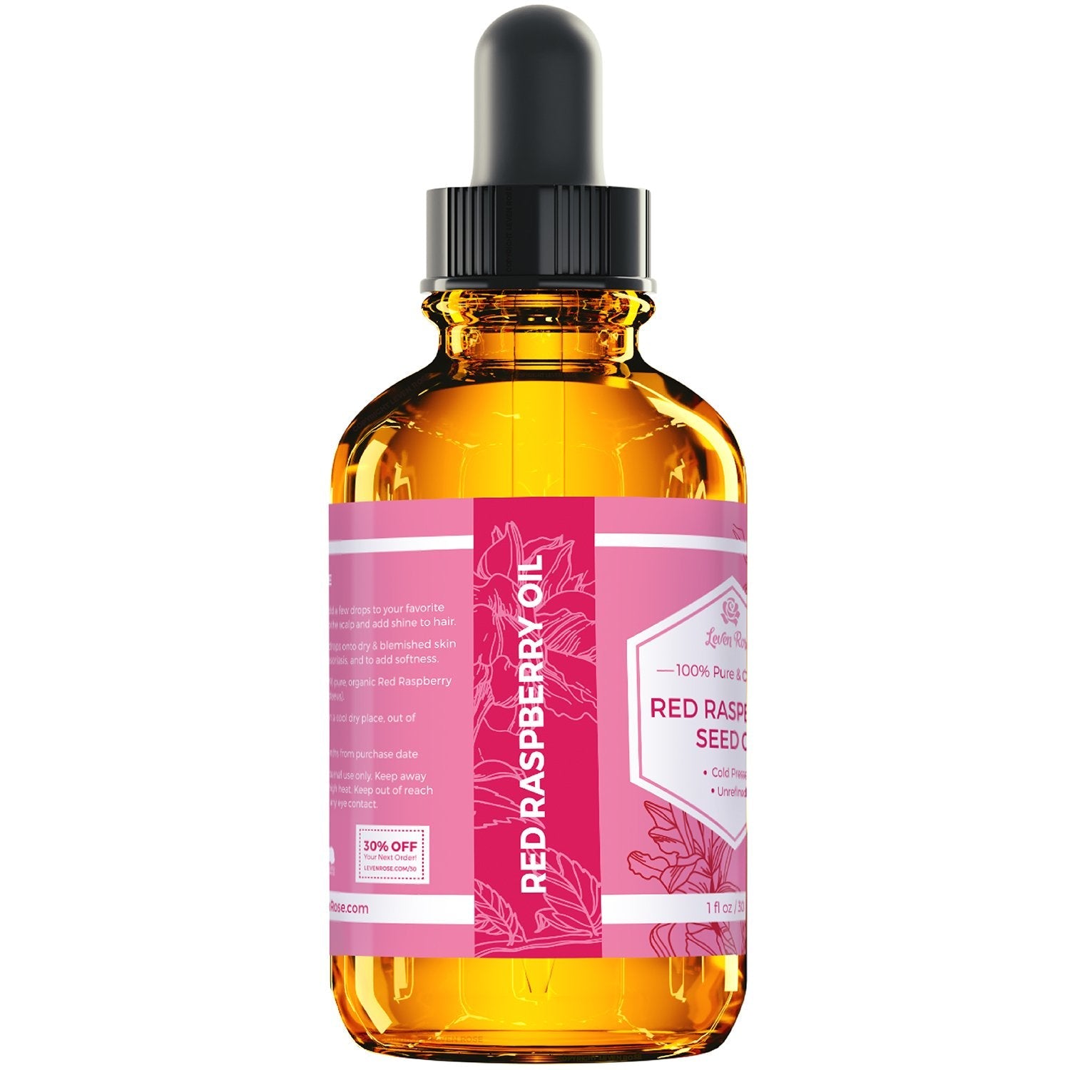Leven Rose Red Raspberry Seed Oil Organic 1 oz – Antioxidant Skin Oil