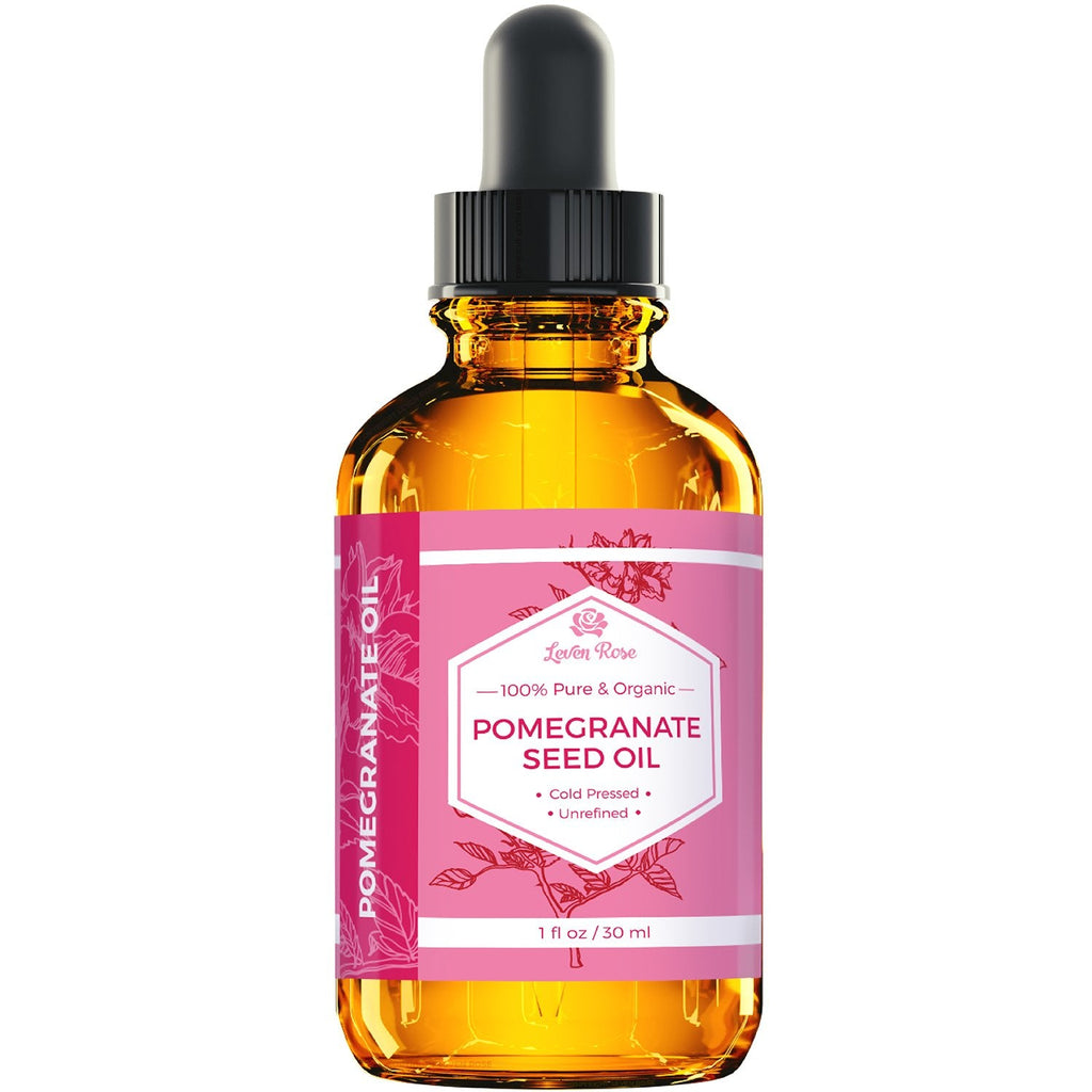 Leven Rose Pomegranate Seed Oil – 100% Pure, Unrefined, Cold-Pressed Moisturizer (1 oz)