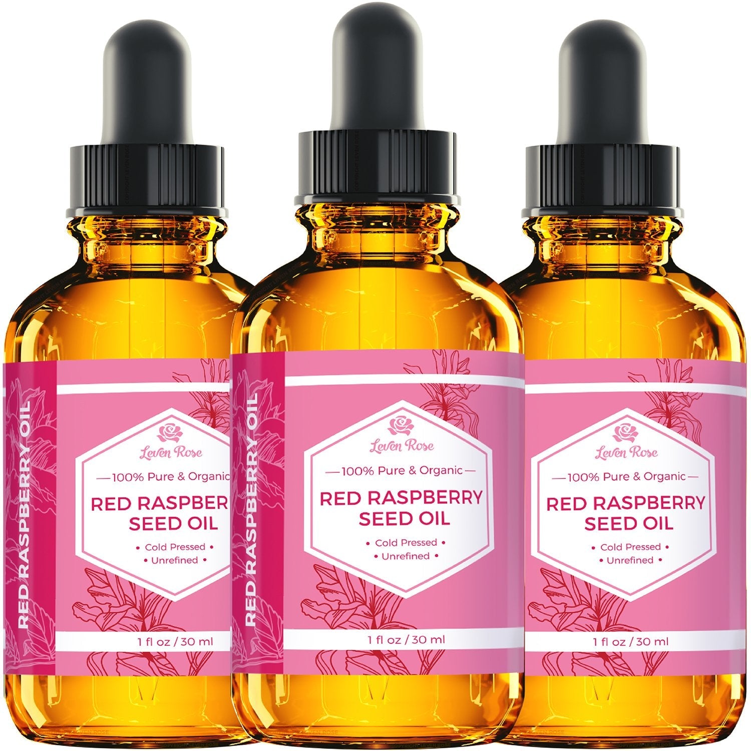 Leven Rose Red Raspberry Seed Oil Organic 1 oz – Antioxidant Skin Oil